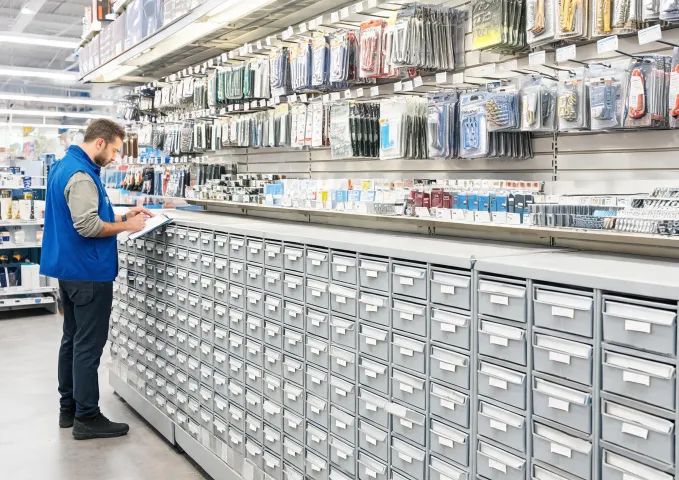 Retail fastener aisle reset